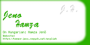 jeno hamza business card